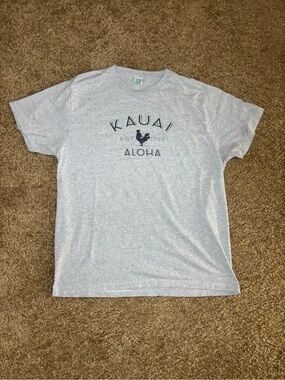 Pacifica Light Gray Kauai Aloha Graphic Tee